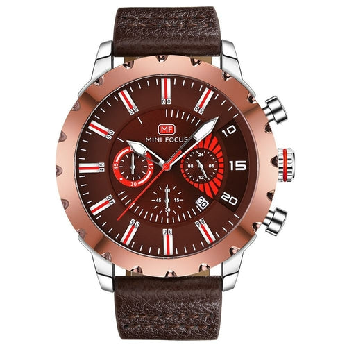 Luminous Waterproof Leather Quartz Watch For Men
