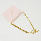 Mixed Chain Glam Toggle Anklet