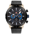 Luminous Waterproof Leather Quartz Watch For Men