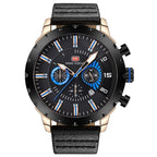 Luminous Waterproof Leather Quartz Watch For Men
