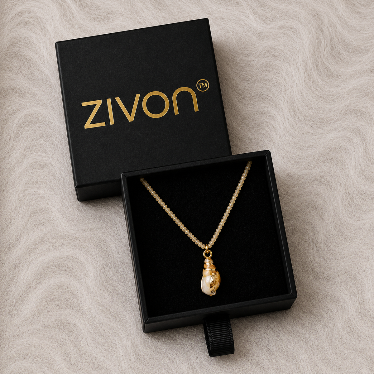 18K Seashell Charm Necklace