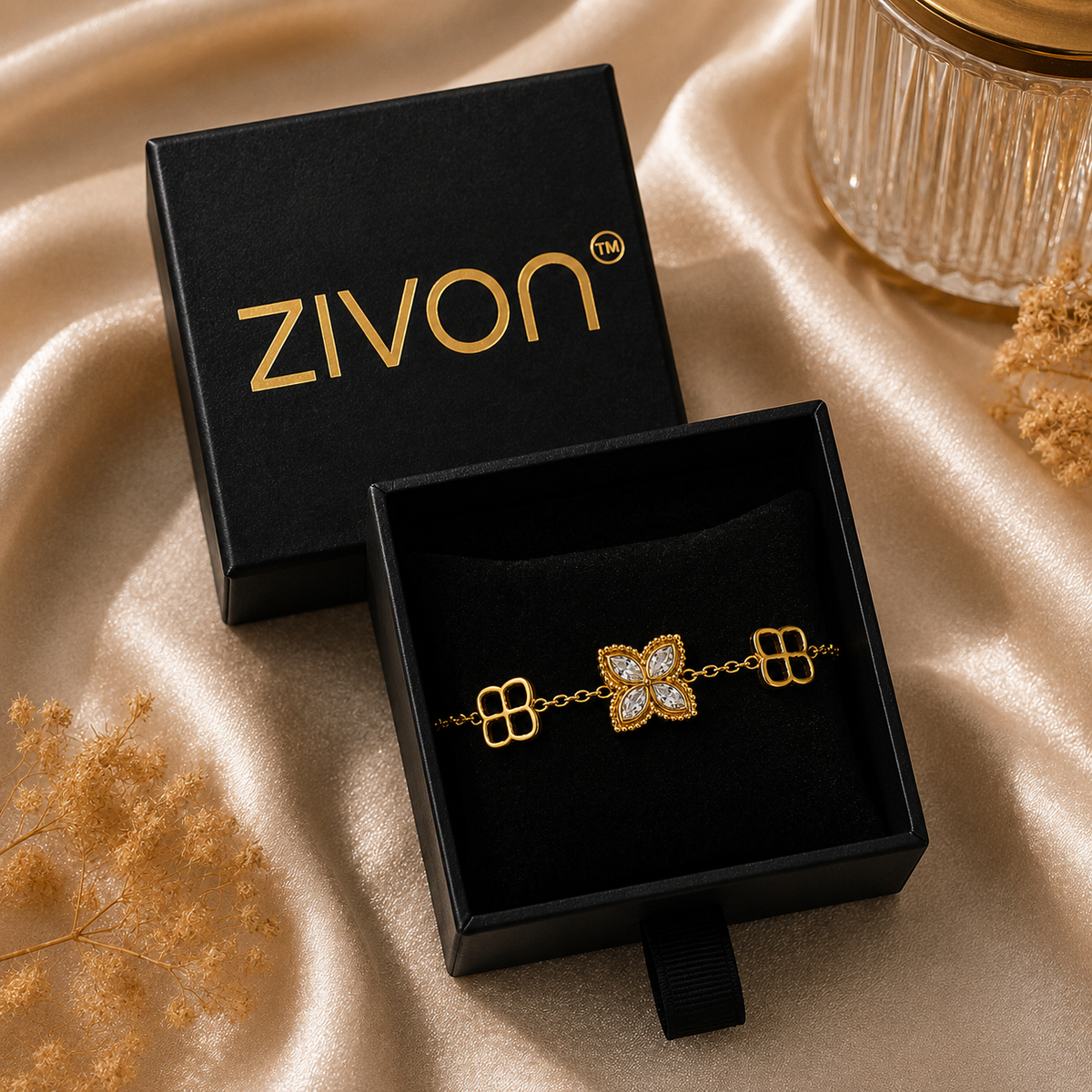 18K Clover Charm Bracelet