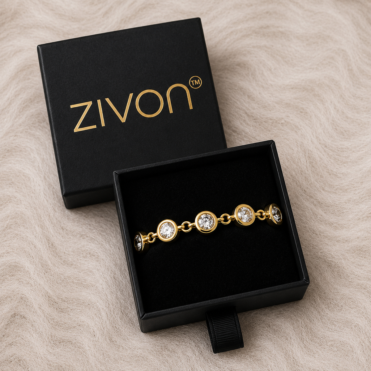 18K Crystal Link Eternity Ring
