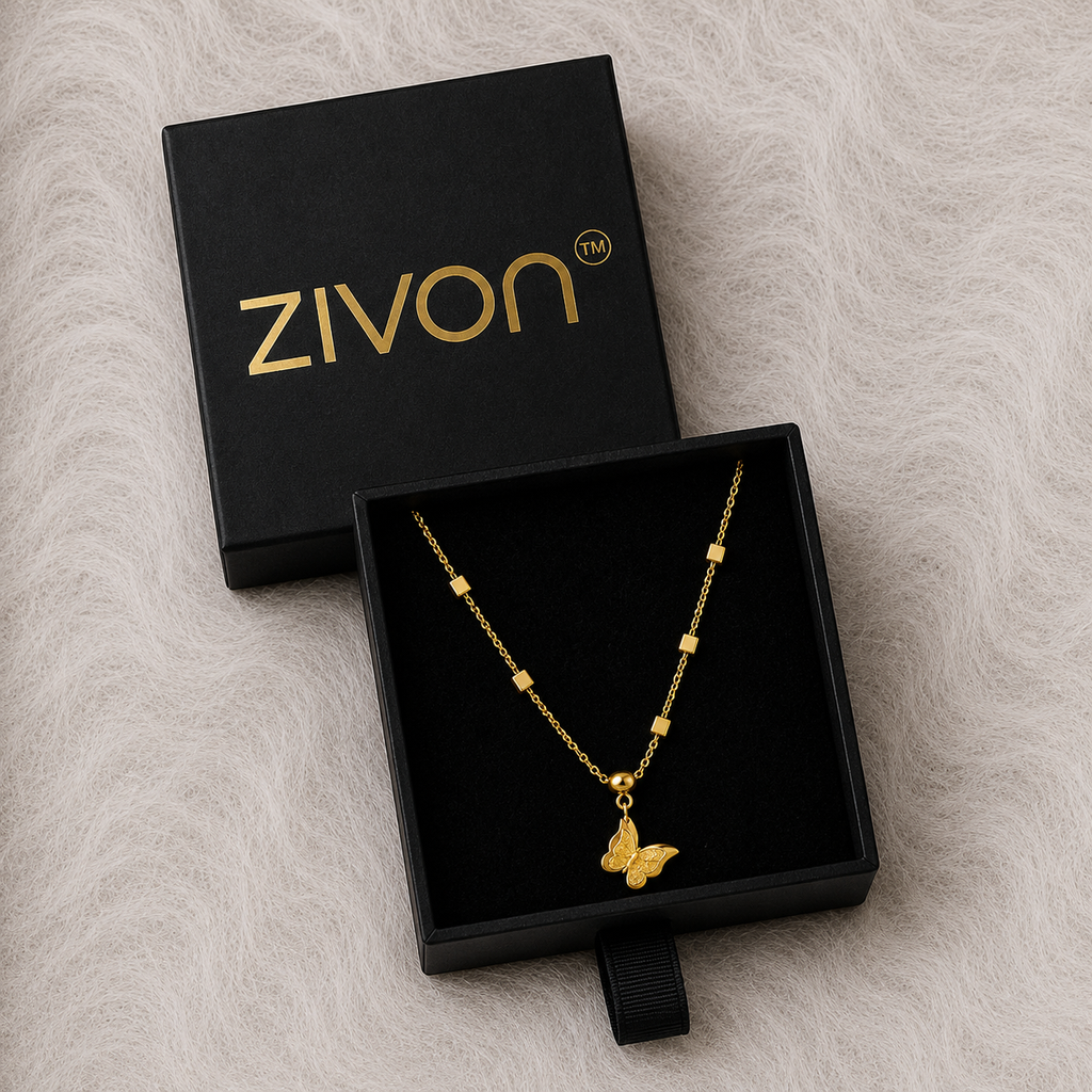18K Gold Plated Golden Butterfly Necklace
