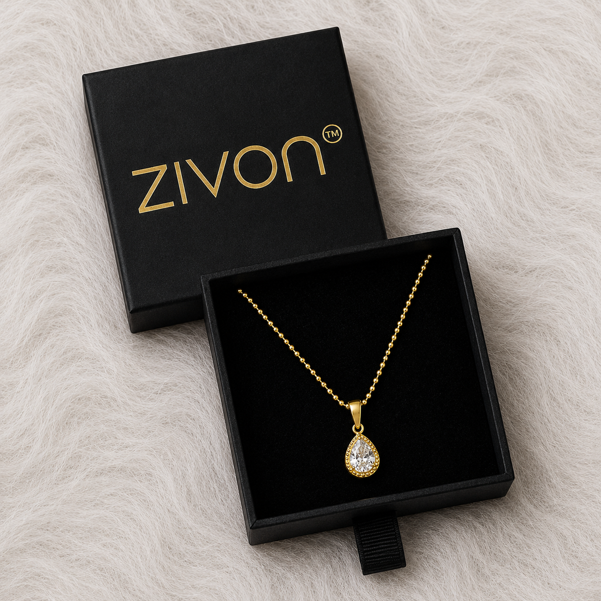 18K Crystal Drop Necklace