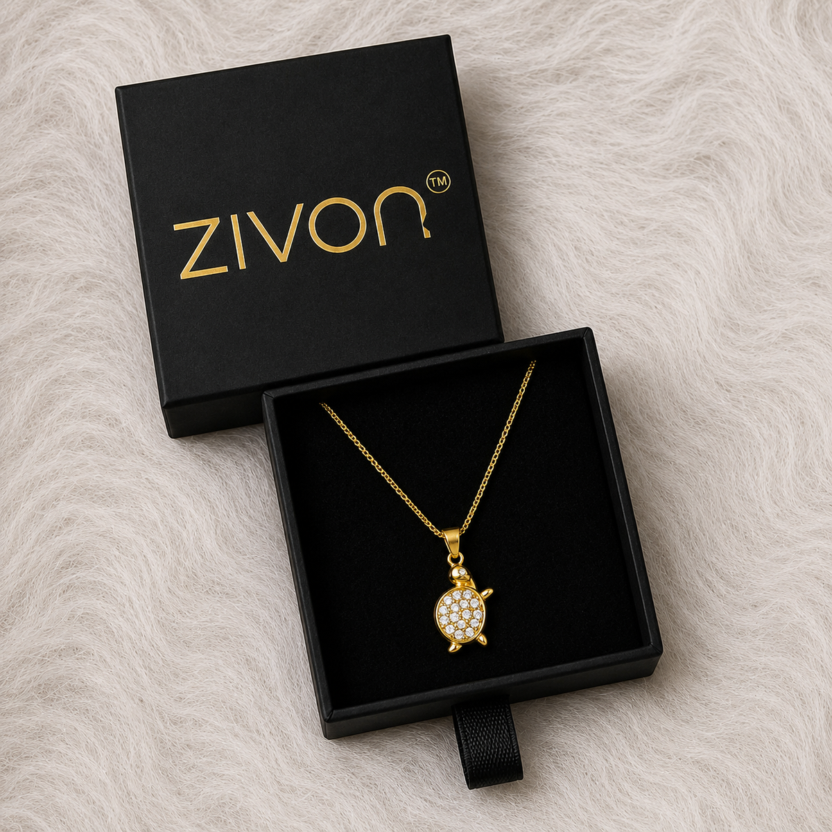 18K Turtle Charm Necklace