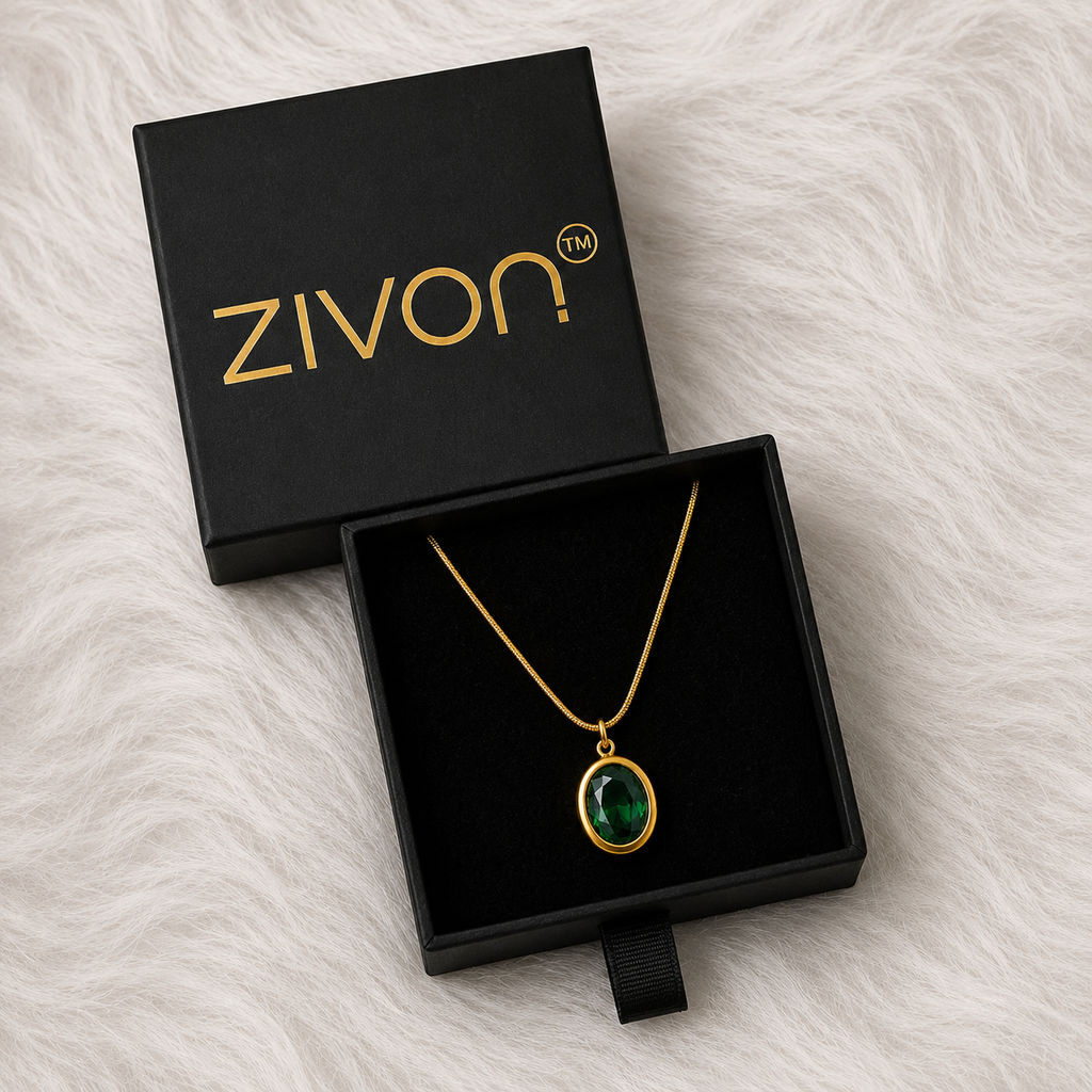 18K Emerald Necklace