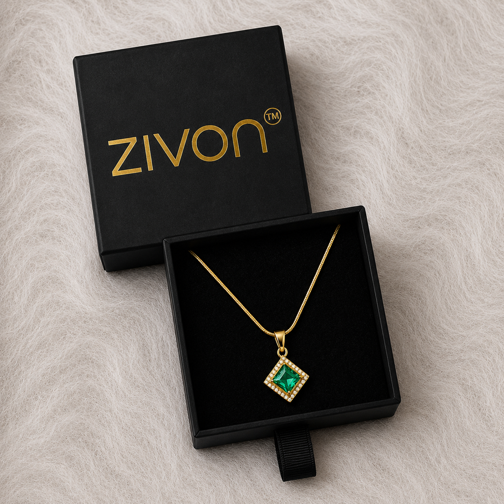 18K Emerald Spark Necklace
