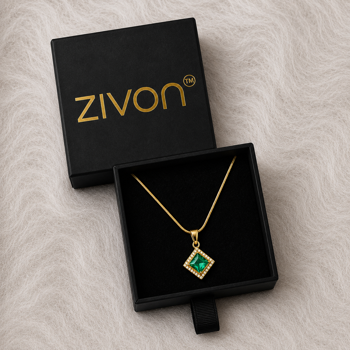 18K Emerald Spark Necklace