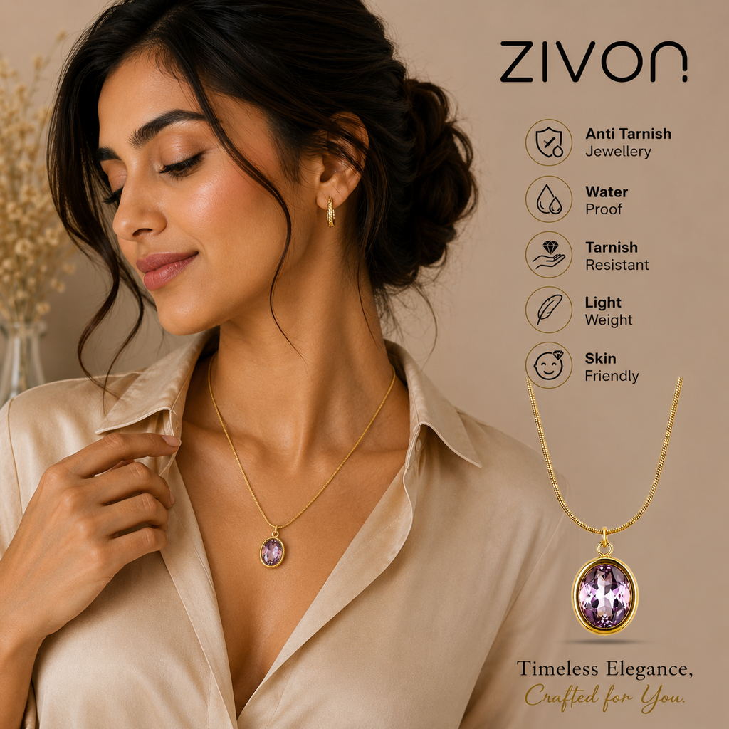 18K Gold Plated Crystal Necklace
