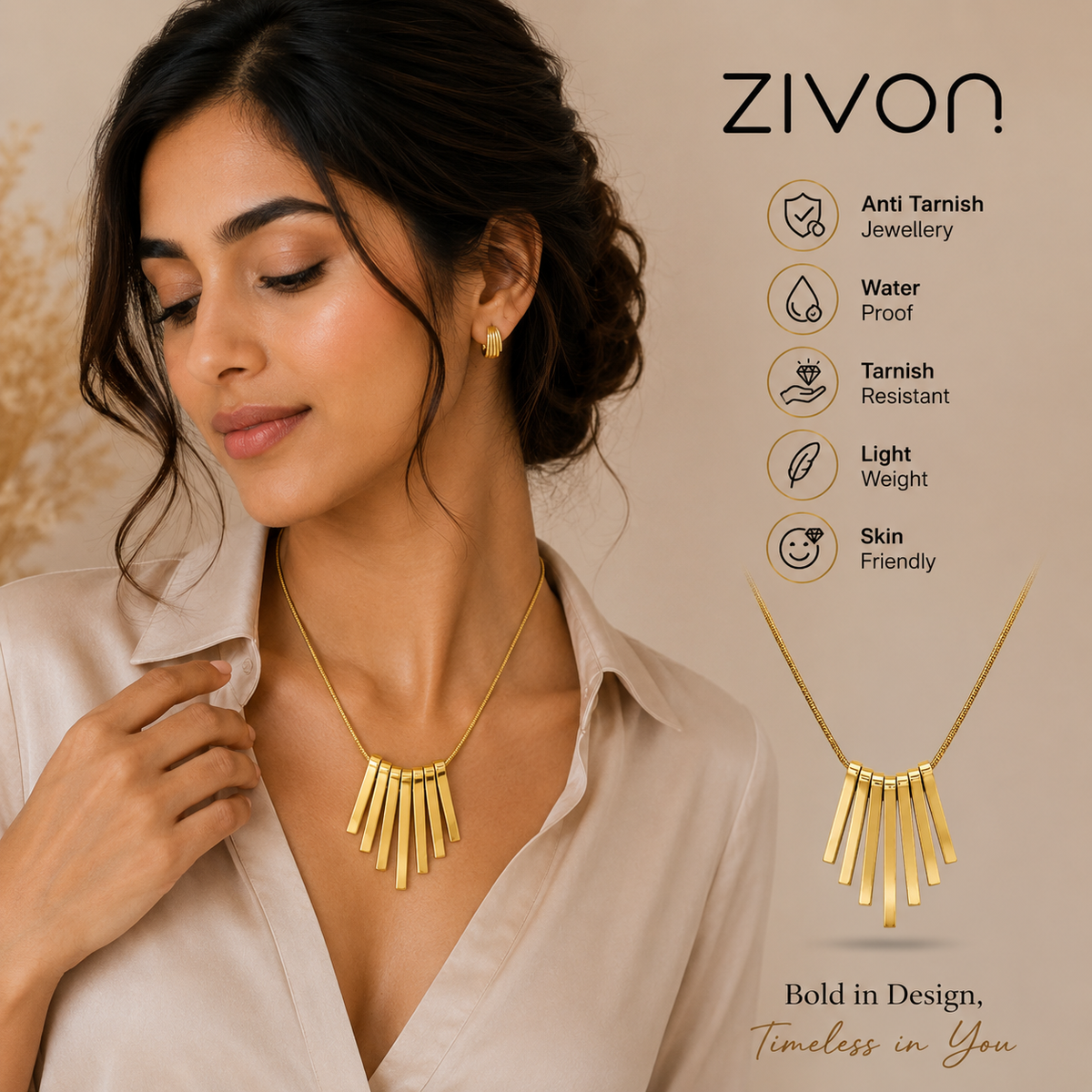 18K Cascade Necklace