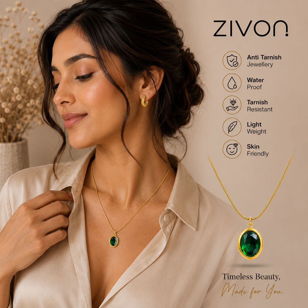 18K Emerald Necklace