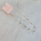 Dainty Golden Bead Flower Necklace - Waterproof Stainless Steel