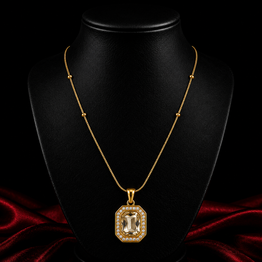 18K Gold Plated Aura Pendant Necklace