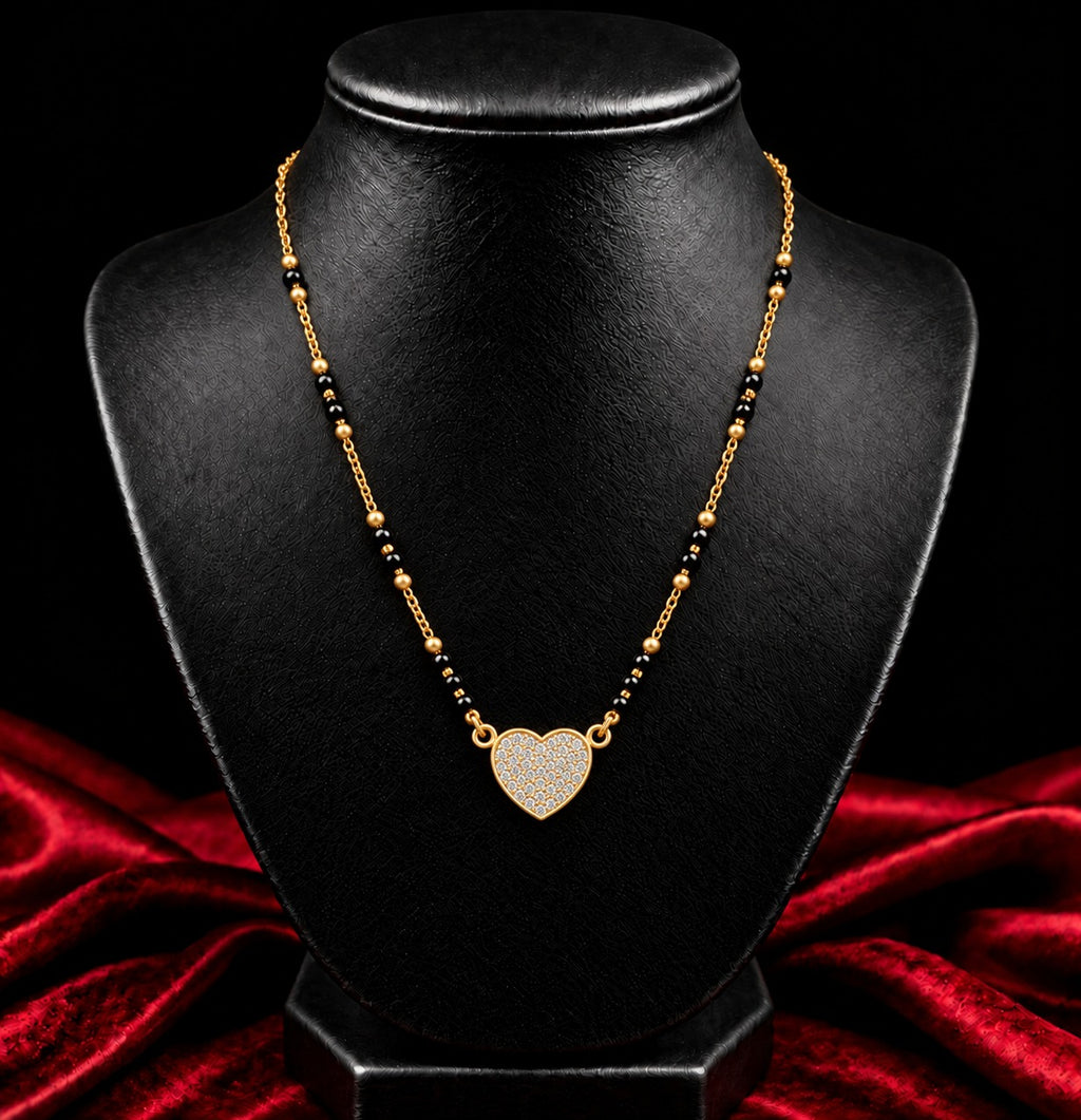 Zivon Celeste 18K Gold Plated Heart Mangalsutra