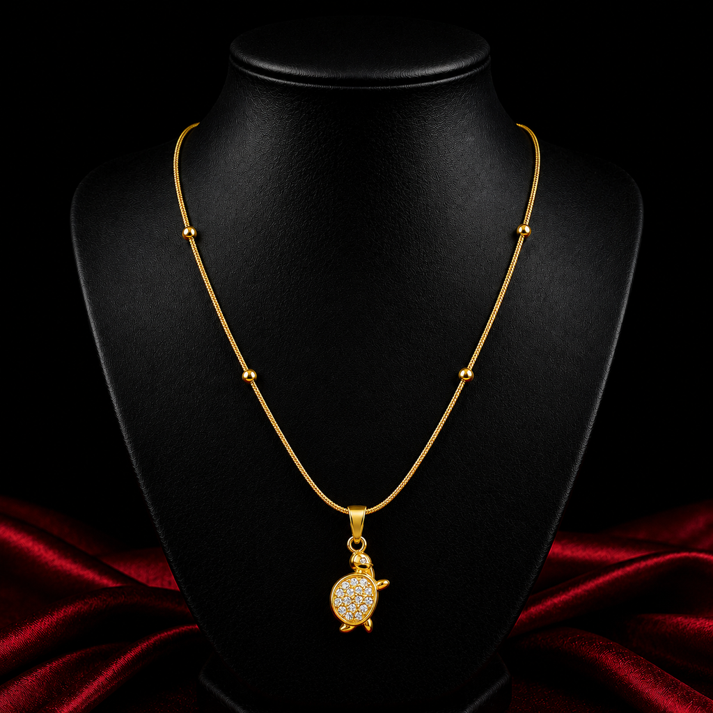 18K Turtle Charm Necklace