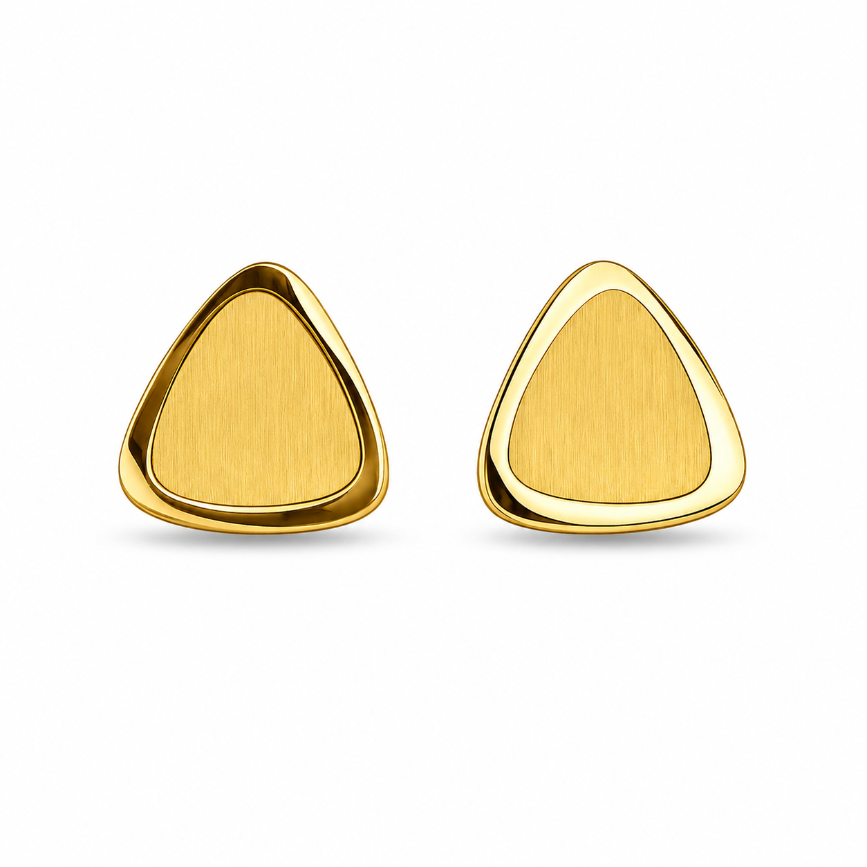 18K Minimalist Triangle Stud Earrings