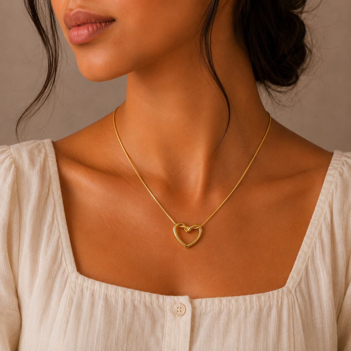 18K Infinity Heart Necklace