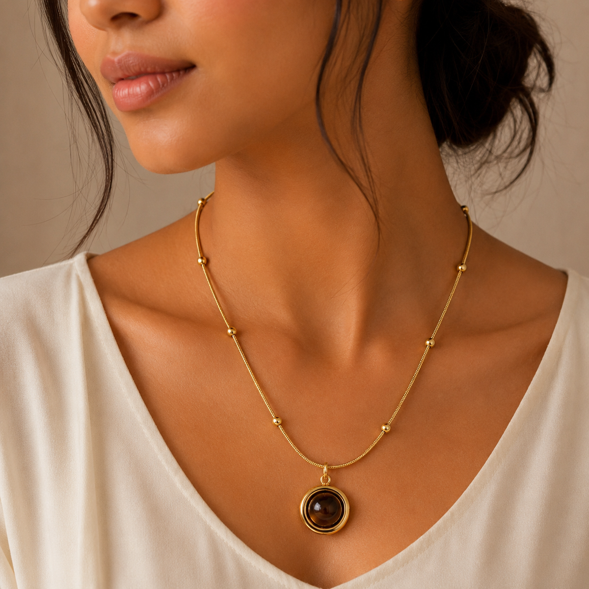 18K Mocha Glow Necklace