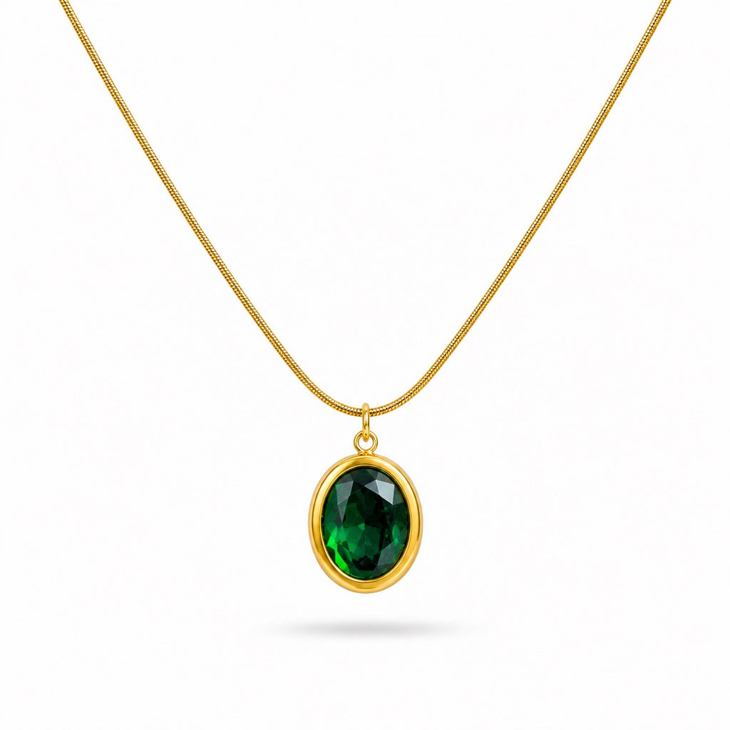 18K Emerald Necklace