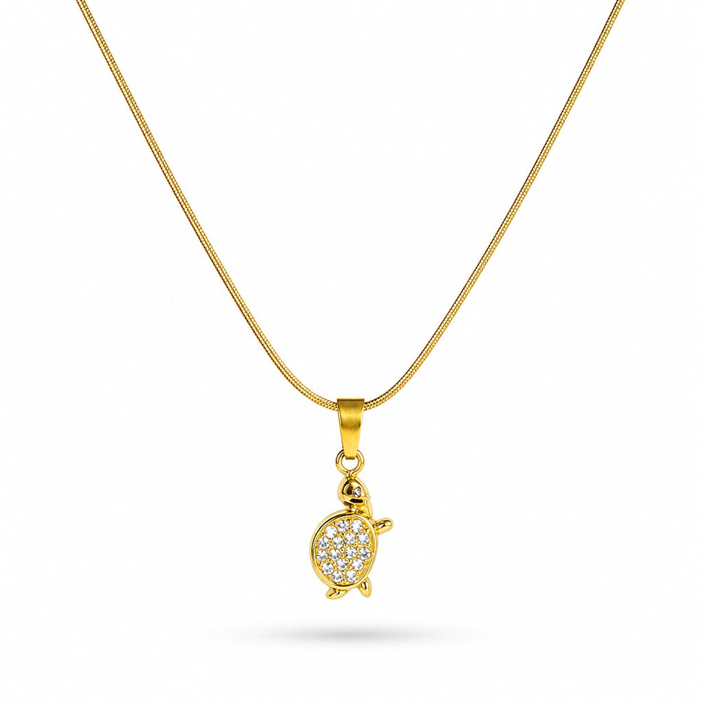18K Turtle Charm Necklace