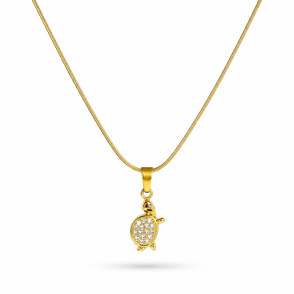 18K Turtle Charm Necklace