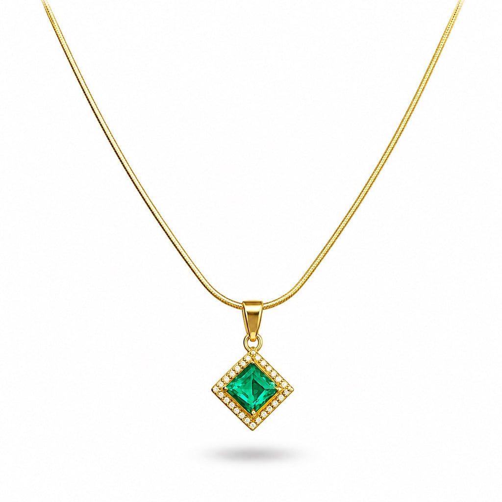 18K Emerald Spark Necklace