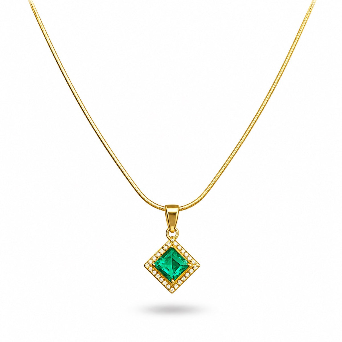 18K Emerald Spark Necklace