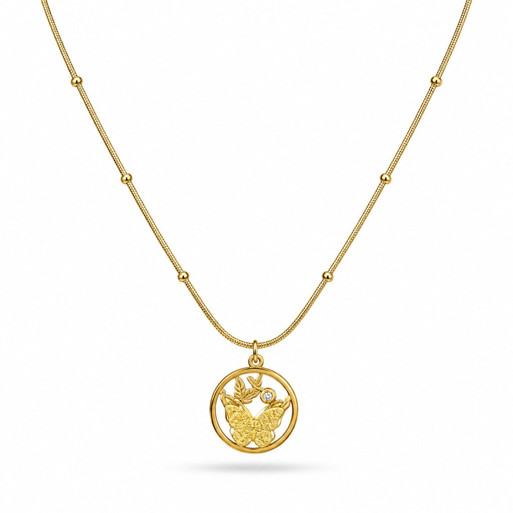 18K Butterfly Bloom Necklace
