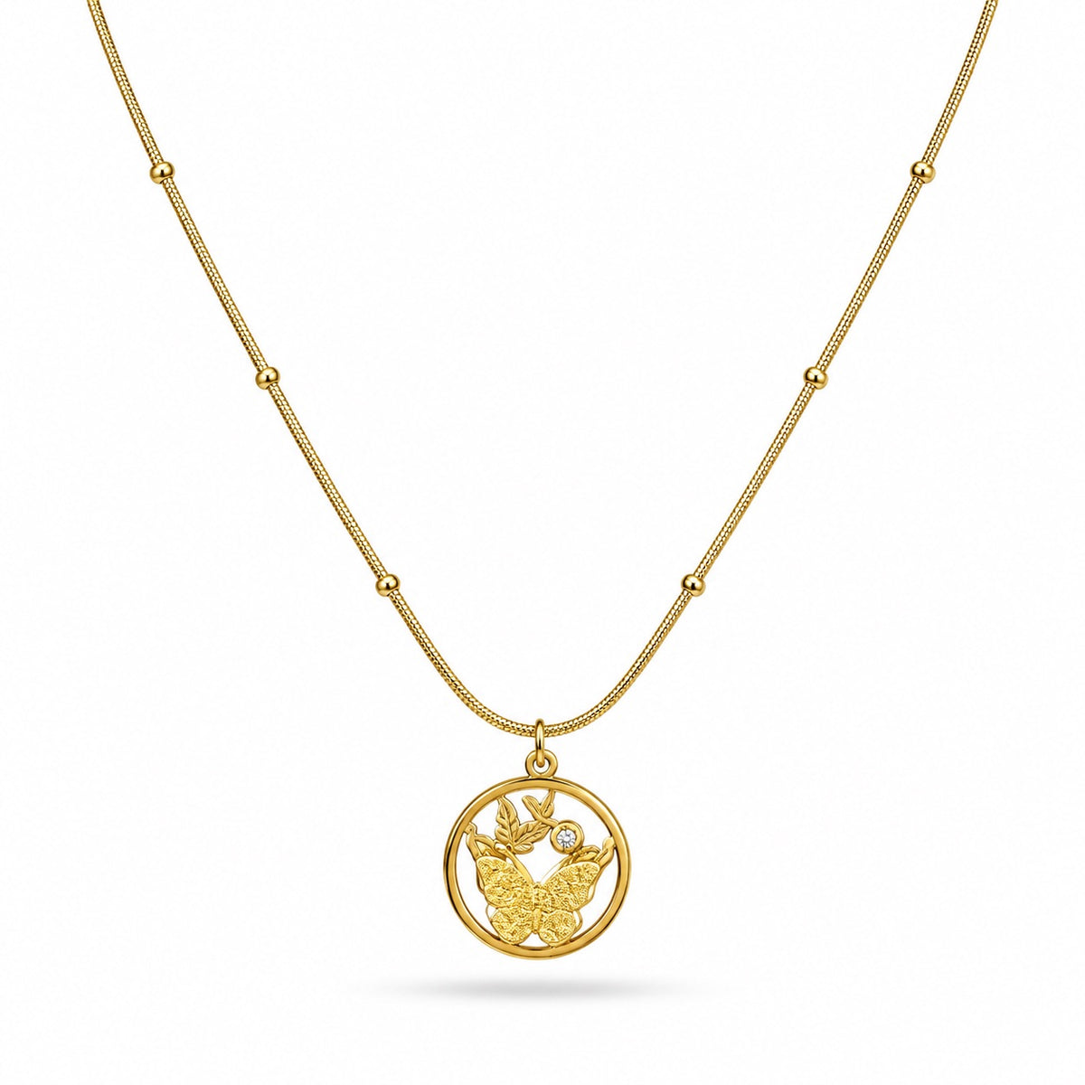 18K Butterfly Bloom Necklace