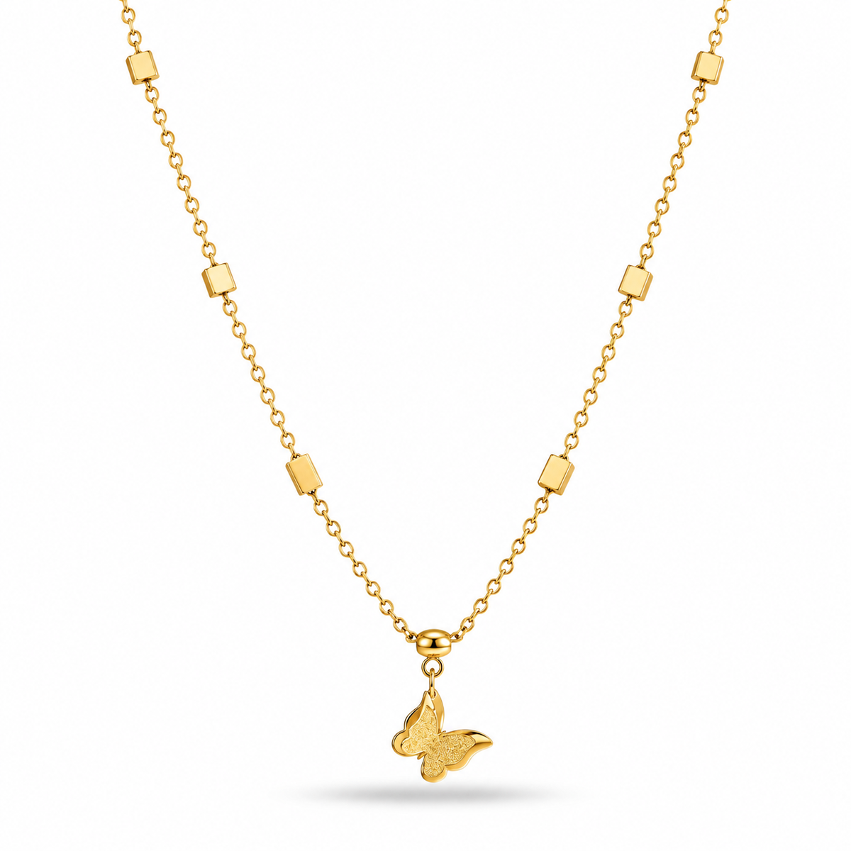 18K Gold Plated Golden Butterfly Necklace