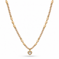 18K Gold Plated Beaded Heart Necklace