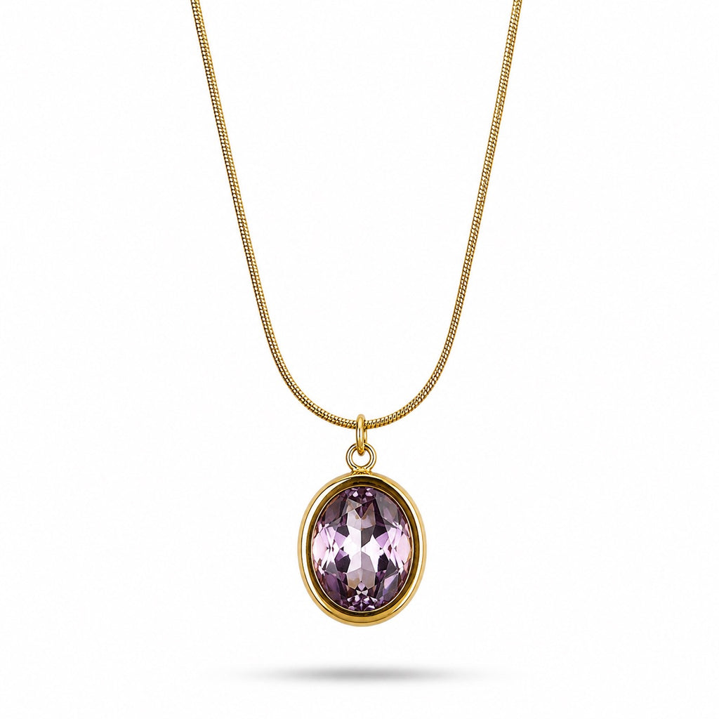 18K Gold Plated Crystal Necklace