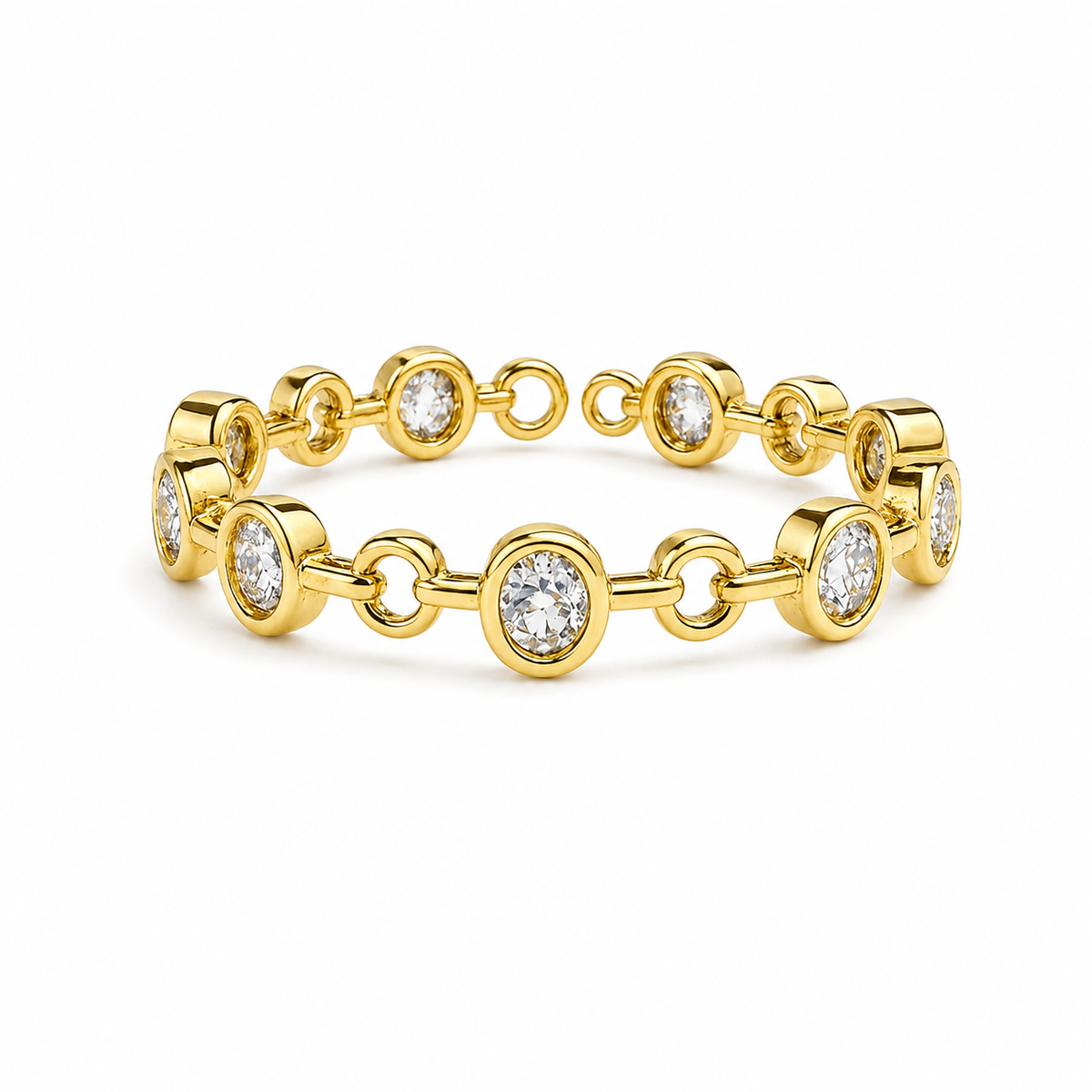 18K Crystal Link Eternity Ring