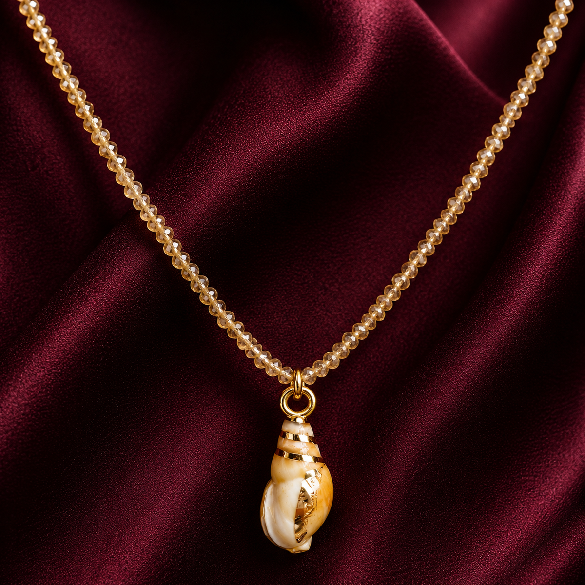 18K Seashell Charm Necklace