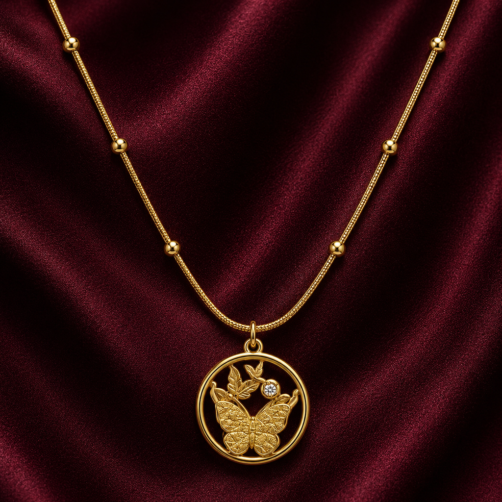 18K Butterfly Bloom Necklace