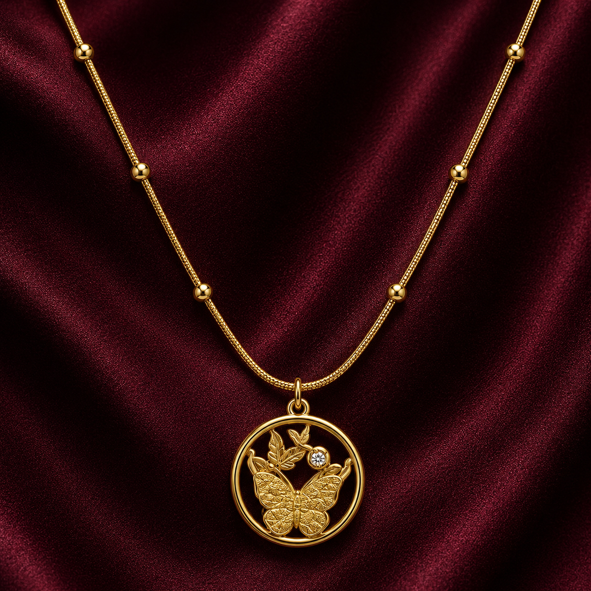 18K Butterfly Bloom Necklace