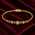 18K Rose Crystal Cable Bracelet