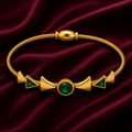 18K Emerald Crystal Cable Bracelet