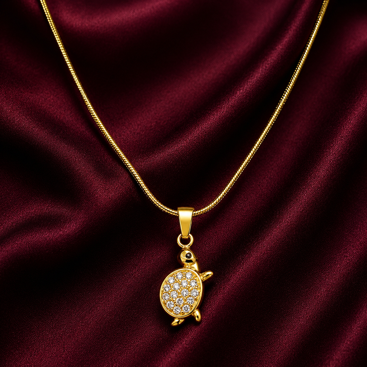 18K Turtle Charm Necklace