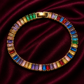 18K Rainbow Crystal Tennis Bracelet