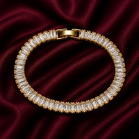 18K Baguette Crystal Tennis Bracelet