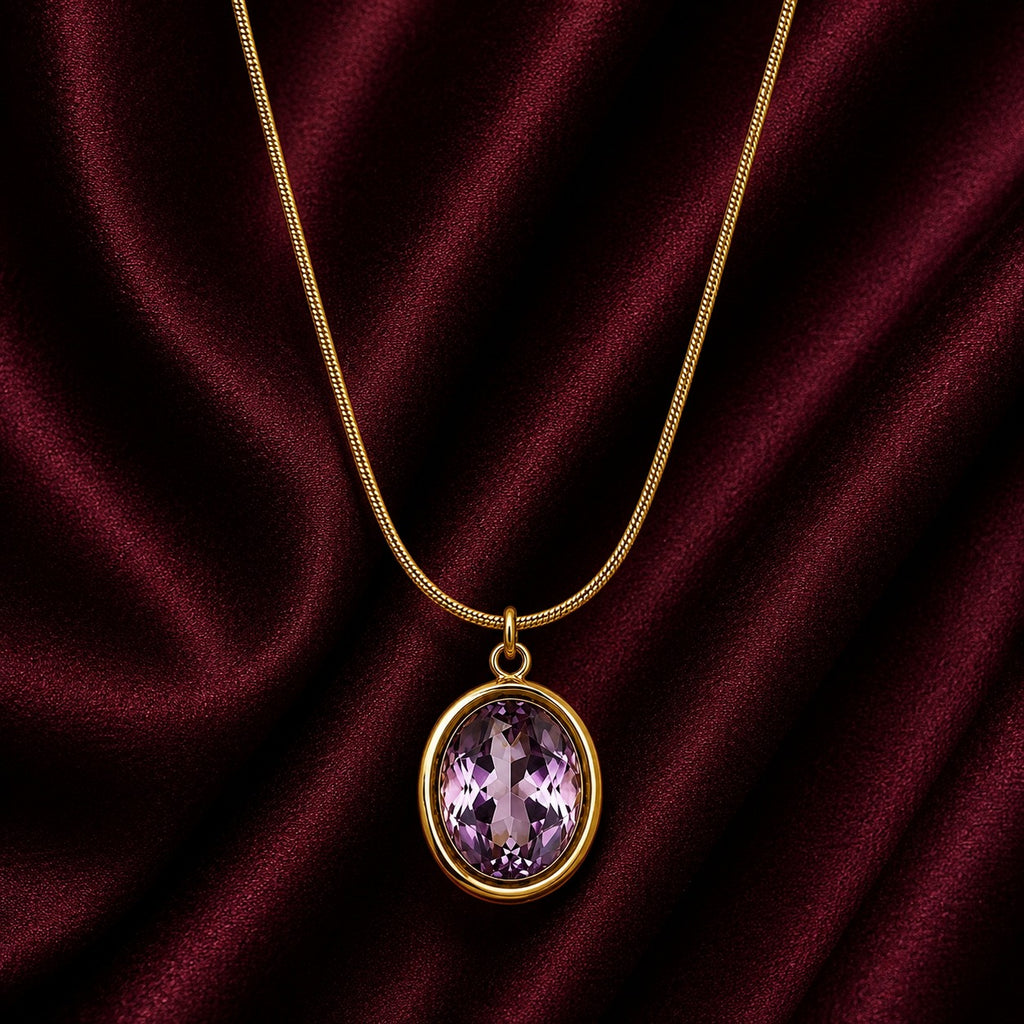 18K Gold Plated Crystal Necklace