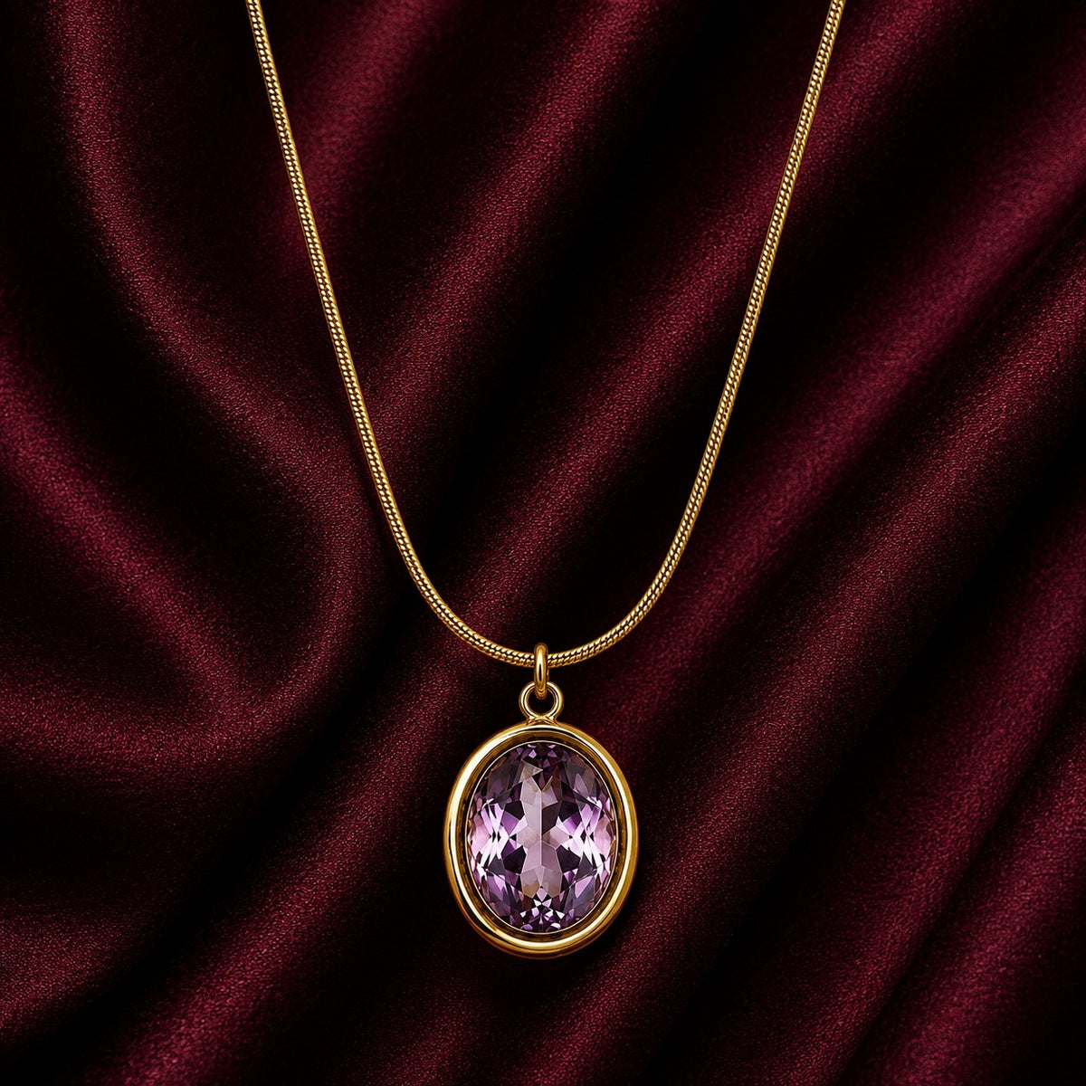 18K Gold Plated Crystal Necklace