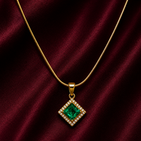 18K Emerald Spark Necklace