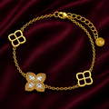 18K Clover Charm Bracelet