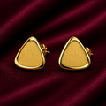 18K Minimalist Triangle Stud Earrings