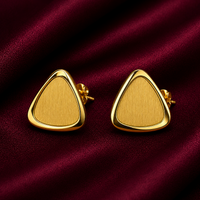 18K Minimalist Triangle Stud Earrings