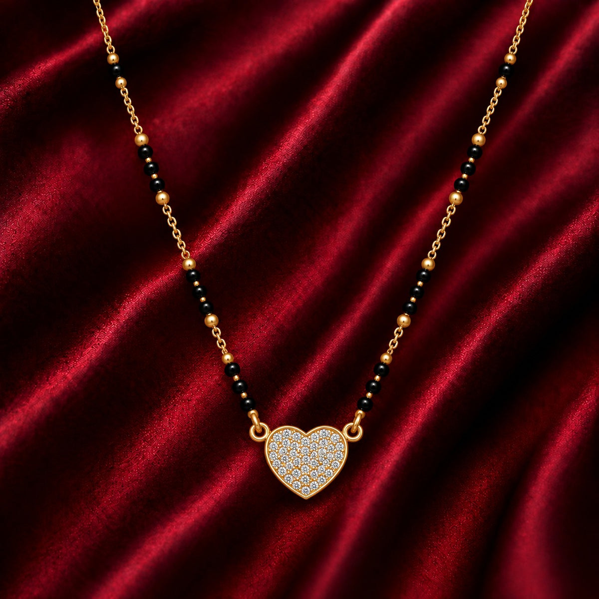 Zivon Celeste 18K Gold Plated Heart Mangalsutra