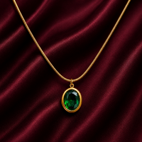 18K Emerald Necklace